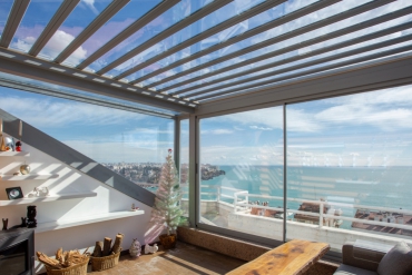 Bioclimatic Rolling Roof Aspendos Glass 